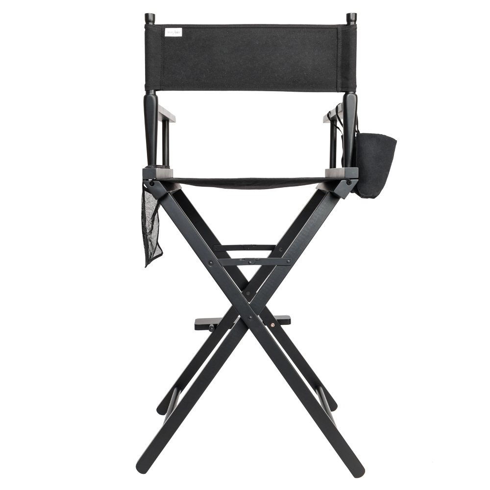 UBesGoo Hot Directors Chair 30" Canvas Tall Seat Black Wood Makeup Folding Chair - image 1 of 10