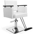 thumbnail image 1 of UBesGoo Hydraulic Hair Salon Chair White for Stylist, Barber Chairs for Barbershop Heavy Duty, Modern Styling Hairdressing Chair, Beauty Spa Braiding Equipment, 1 of 11