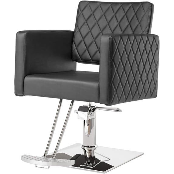 UBesGoo Hydraulic Salon Chair with Memory Foam Seat, Adjustable Height, Black