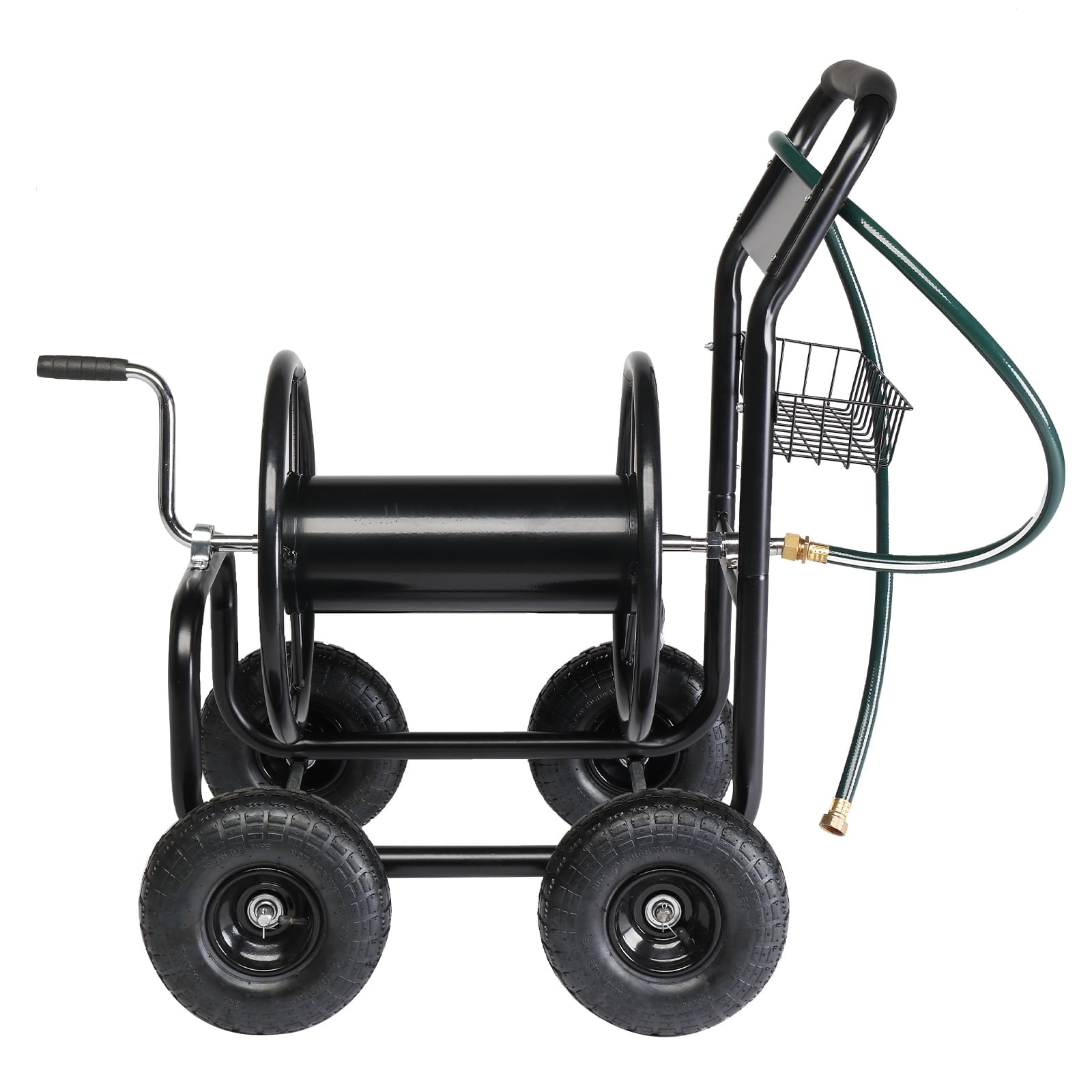 UBesGoo Steel Carrier Garden Hose Reel Cart with F