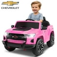 thumbnail image 1 of UBesGoo 12V Licensed Chevrolet Colorado Kids Ride on Car, Battery Powered Ride on Toys Truck with Remote Control, Pink, 1 of 11