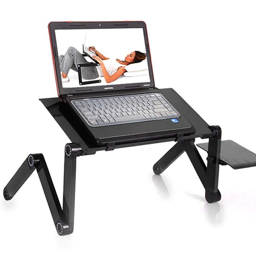 UBesGoo Portable Folding Laptop Table with Adjustable Height & Extra Mouse Pad Side - Walmart.com UBesGoo Portable Folding Laptop Table with Adjustable Height & Extra Mouse Pad Side - Walmart.com