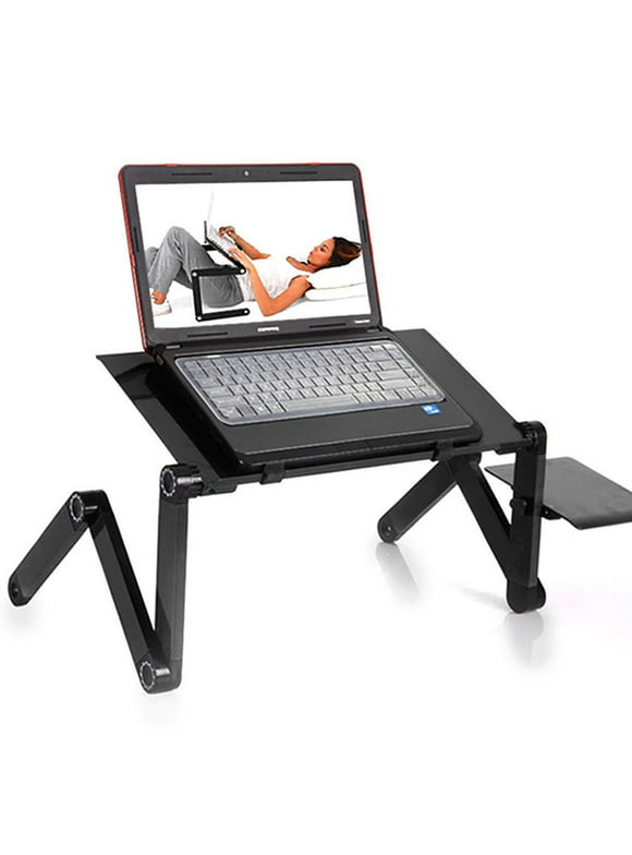 UBesGoo Laptop Desk Foldable Table Stand Bed Tray with Extra Mouse Pad Side