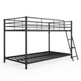 thumbnail image 1 of UBesGoo Low Bunk Bed, Junior Bed Frame for Kids, No Box Spring Needed, Black, 1 of 8