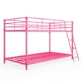 thumbnail image 1 of UBesGoo Low Bunk Bed, Junior Bed Frame, No Box Spring Needed, Pink, 1 of 9
