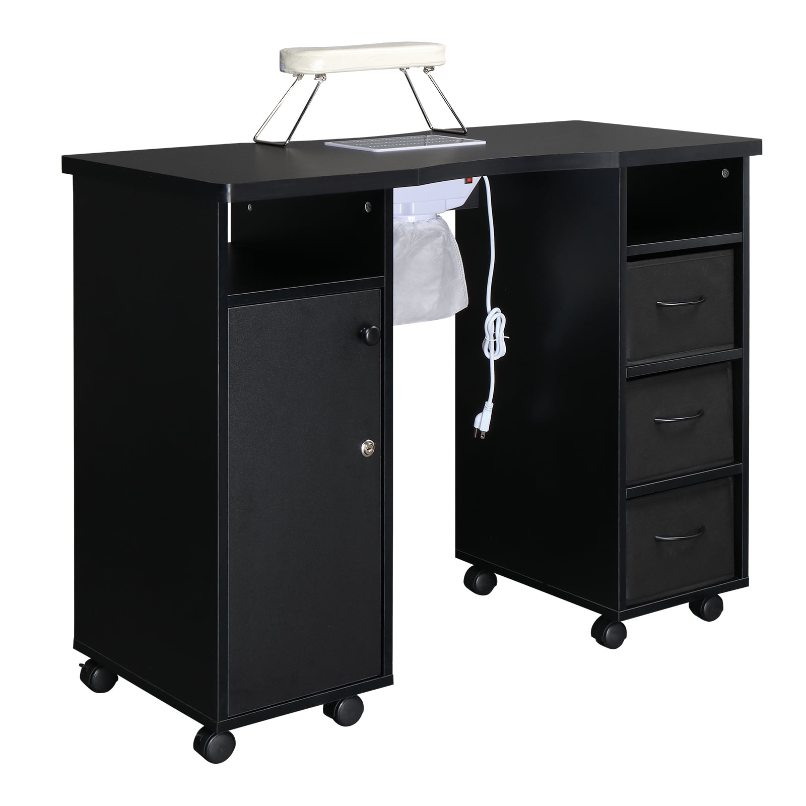 UBesGoo Manicure Table, Nail Beauty Manicure Desk, Nail Tech Table