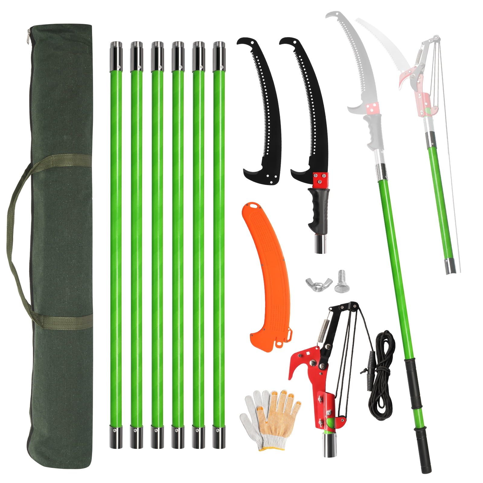 UBesGoo Manual Pole Saws Extendable Tree Pruner 6.5-26 FT for Tree Trimming