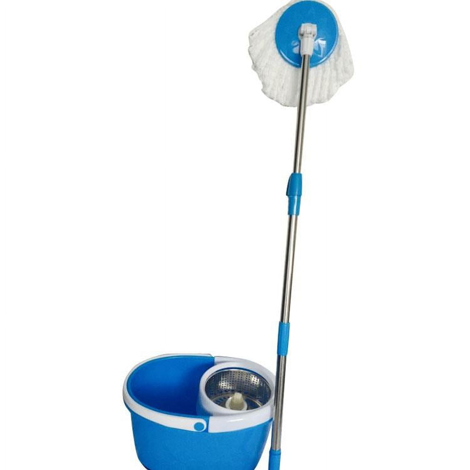 UBesGoo Microfiber Spinning Mop Easy Floor Mop W/Bucket 2 Heads Floor