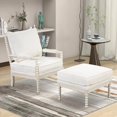 UBesGoo Modern Accent Chair with Ottoman, Fabric Lounge Accent Chair 