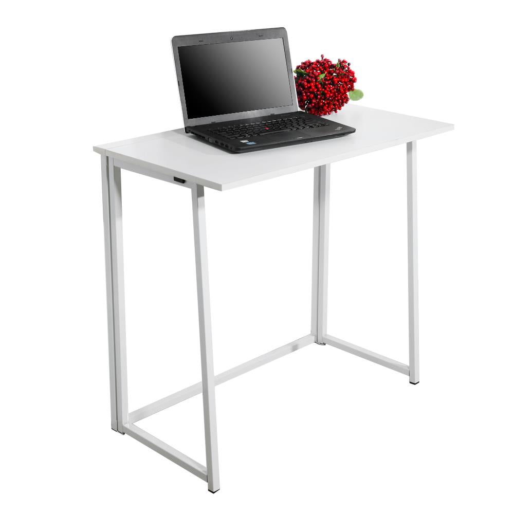 Need Folding Desk, Small Computer Desk Made of Wood Materials, PC Table,  Office Table, Work Table, Dining Table for Home, Office, Picnic, Garden, 80  x 40 cm, White : : Home & Kitchen
