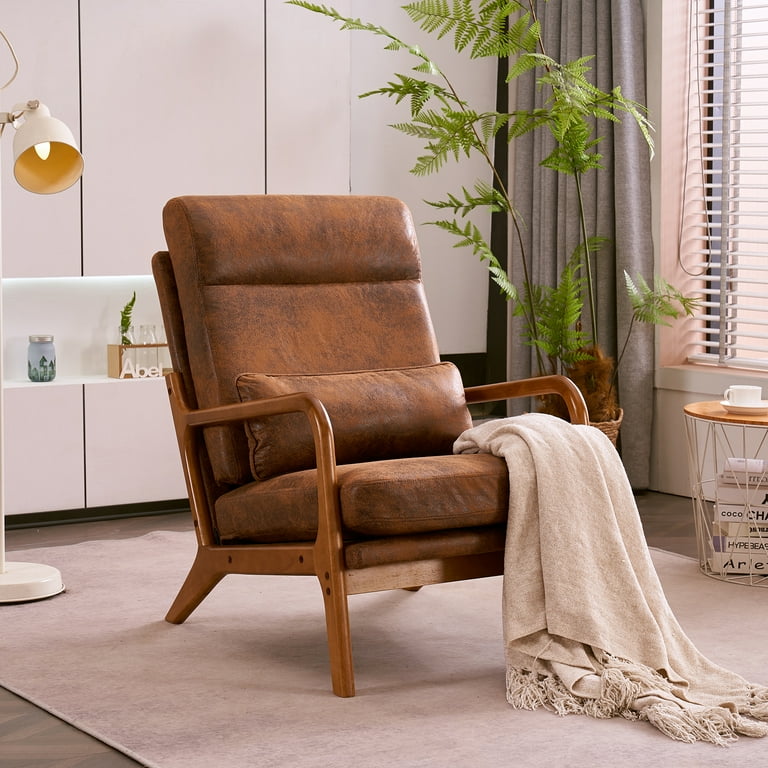 Wood frame cheap club chair