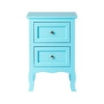 thumbnail image 1 of UBesGoo Nightstand End Table with 2 Drawer,Light Blue Finish, 1 of 11