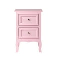 thumbnail image 1 of UBesGoo Nightstand End Table with 2 Drawer,Pink Finish, 1 of 8