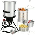 thumbnail image 1 of UBesGoo Outdoor Propane Fryer Pot Boiler 30qt & 10qt Pot Aluminum Turkey Fryer Outside, 1 of 13