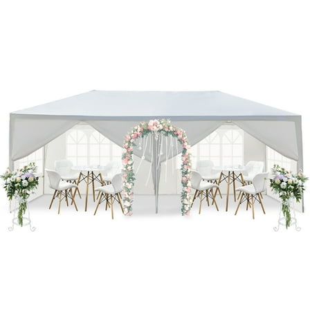 UBesGoo Party Wedding Tent Outdoor Camping Gazebo Canopy with 6 Sidewalls Canopy (10' X 20')