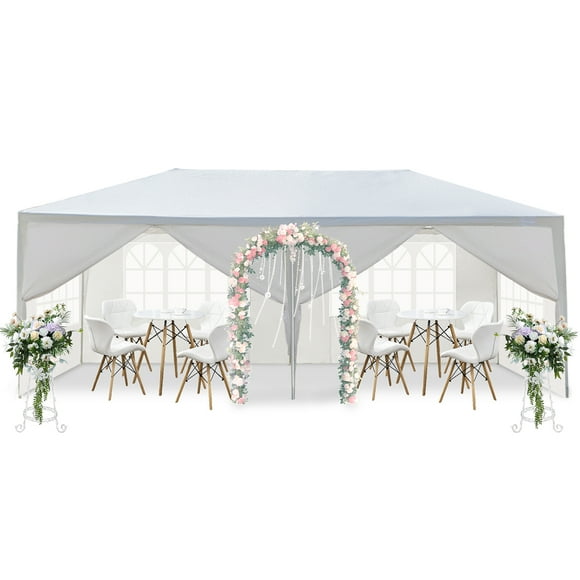 UBesGoo Party Wedding Tent Outdoor Camping Gazebo Canopy with 6 Sidewalls Canopy (10' X 20')