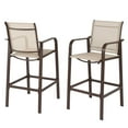 UBesGoo High Outside Bar Stools Set of 2, Swivel Patio Stools & Bar