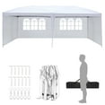 thumbnail image 1 of UBesGoo Pop Up Canopy Party Tent, 10' x 20', White with 4 Removable Sidewalls, 1 of 8