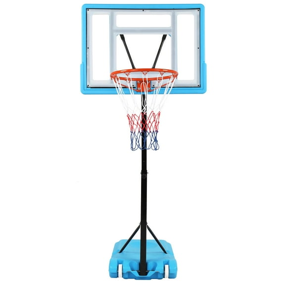 UBesGoo Portable Pool Basketball Hoop, 45" - 53" Height Adjustable, Blue