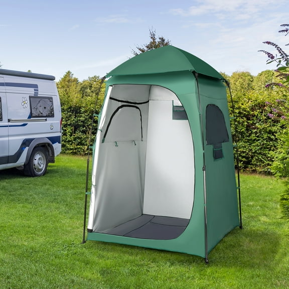 UBesGoo Portable Pop-Up Shower & Changing Tent - Quick Setup Dressing Room for Beach, Hiking & Studio Use (Green)