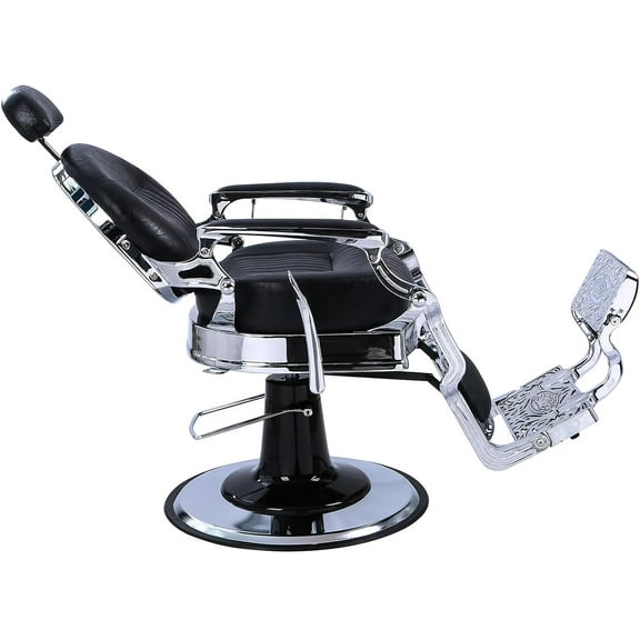 UBesGoo Professional Adjustable Vintage Barber Chair for Hairdressers Heavy Tattoo Shampoo Beauty Salon Equipment, Thickened Cushion