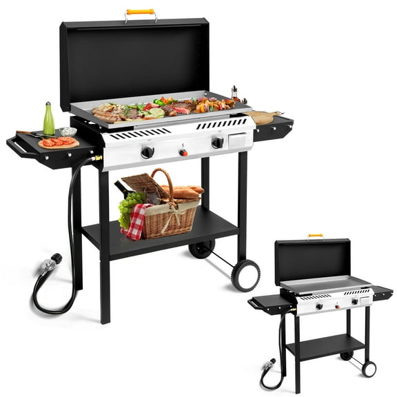 UBesGoo Propane 15,0000BTU 2 Burner Outdoor Versatile Stove w/ Skillet