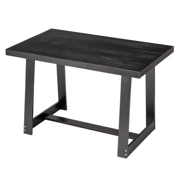 UBesGoo Rectangle Dining Table 4 Seater Dinner Breakfasr Table, 47.3-Inches Kitchen Table for 4-6 Person, Dining Room Table Pine Wood Waterproof Tabletop, Blac