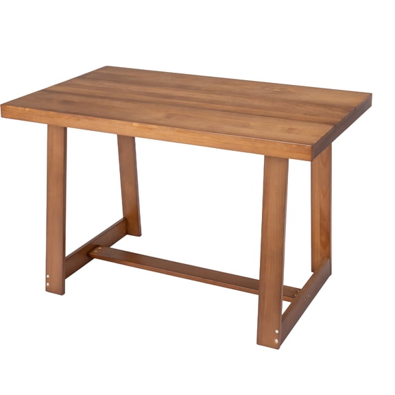 UBesGoo Rectangle Dining Table 4 Seater Dinner Breakfasr Table, 47.3-Inches Kitchen Table for 4-6 Person, Dining Room Table Pine Wood Waterproof Tabletop, Walnut