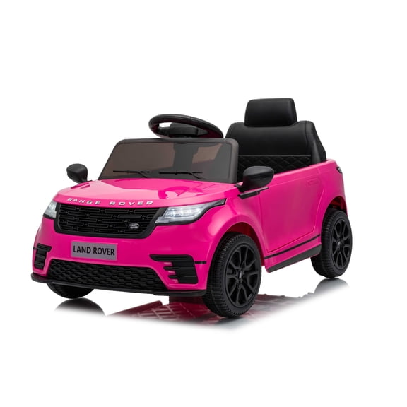 UBesGoo Licensed LAND ROVER Velar Ride on Car Toy for Kid 12V 4.5Ah Electric Car, Rose Red