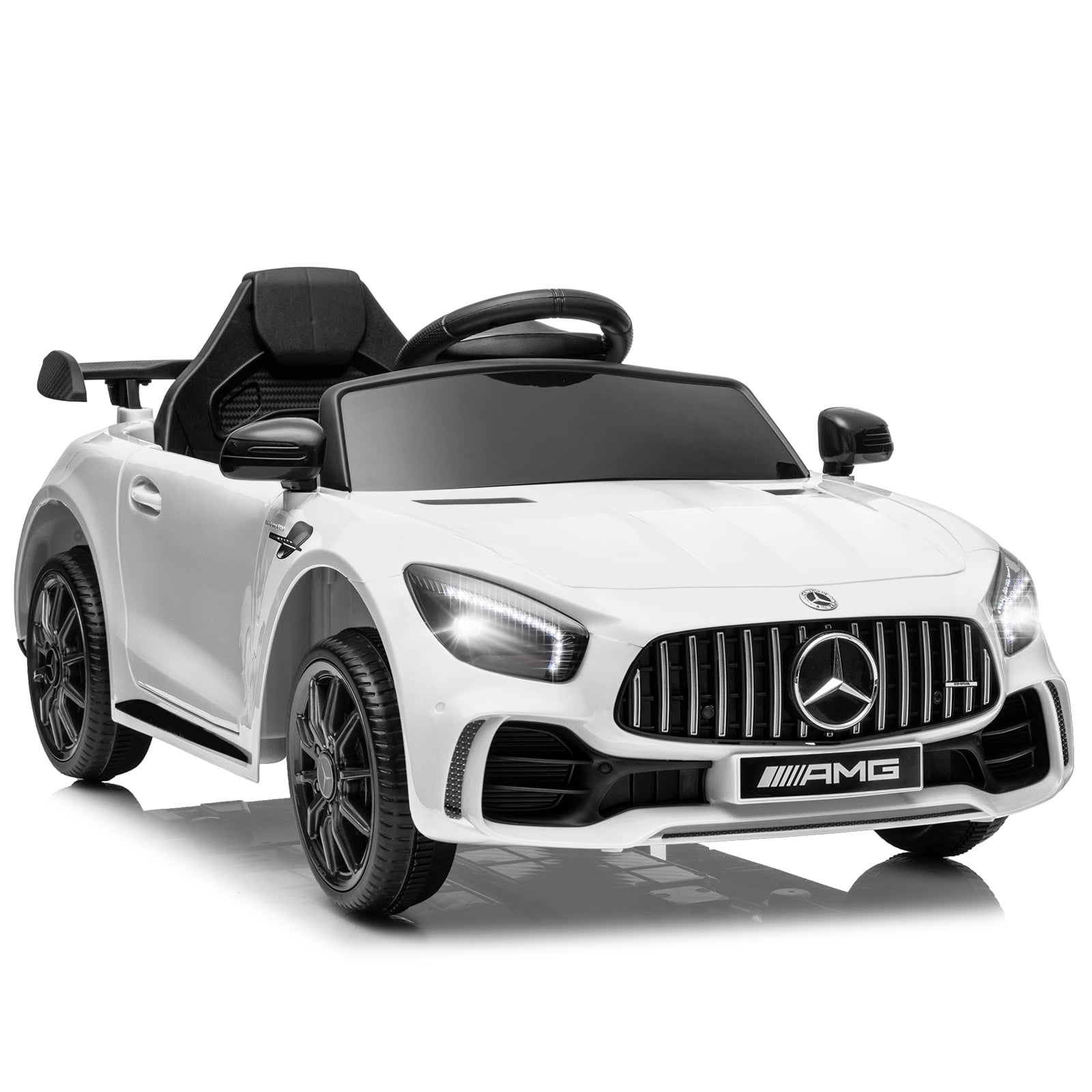 UBesGoo Ride on Car Toy for Kid 12V 4.5Ah Licensed Mercedes-Benz Electric Car, White