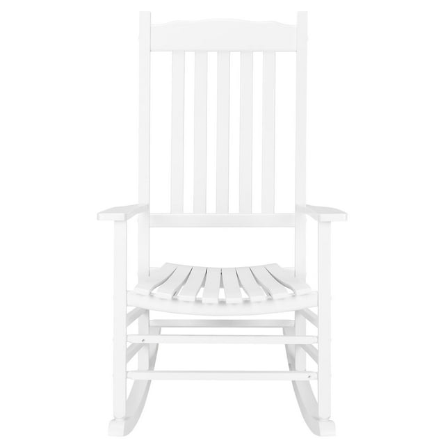 UBesGoo Rocking Chairs Wood Porch Furniture Outdoor Indoor, Wood Rocker