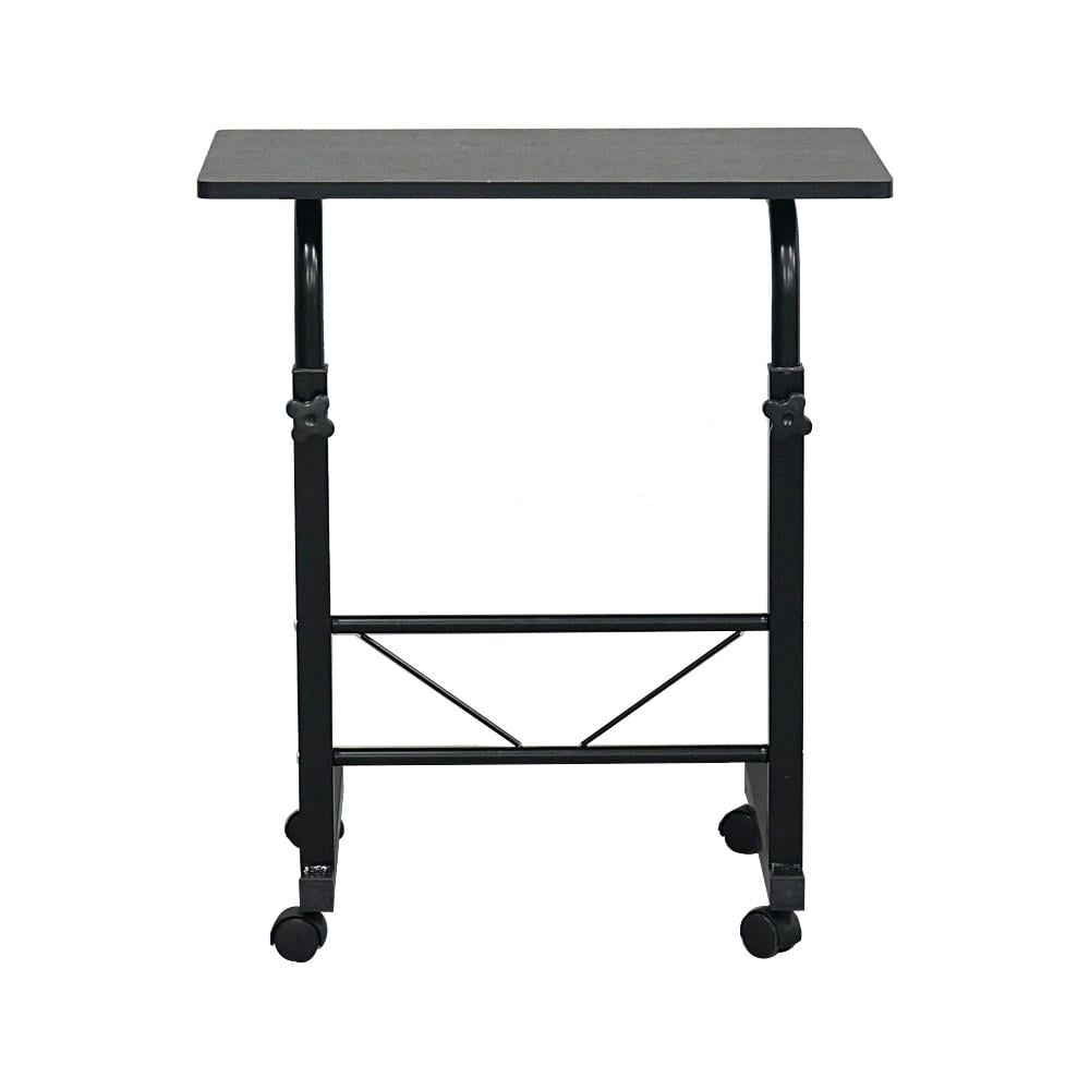 UBesGoo Rolling Laptop Desk,Side Table Computer Desk for Bedroom，Height