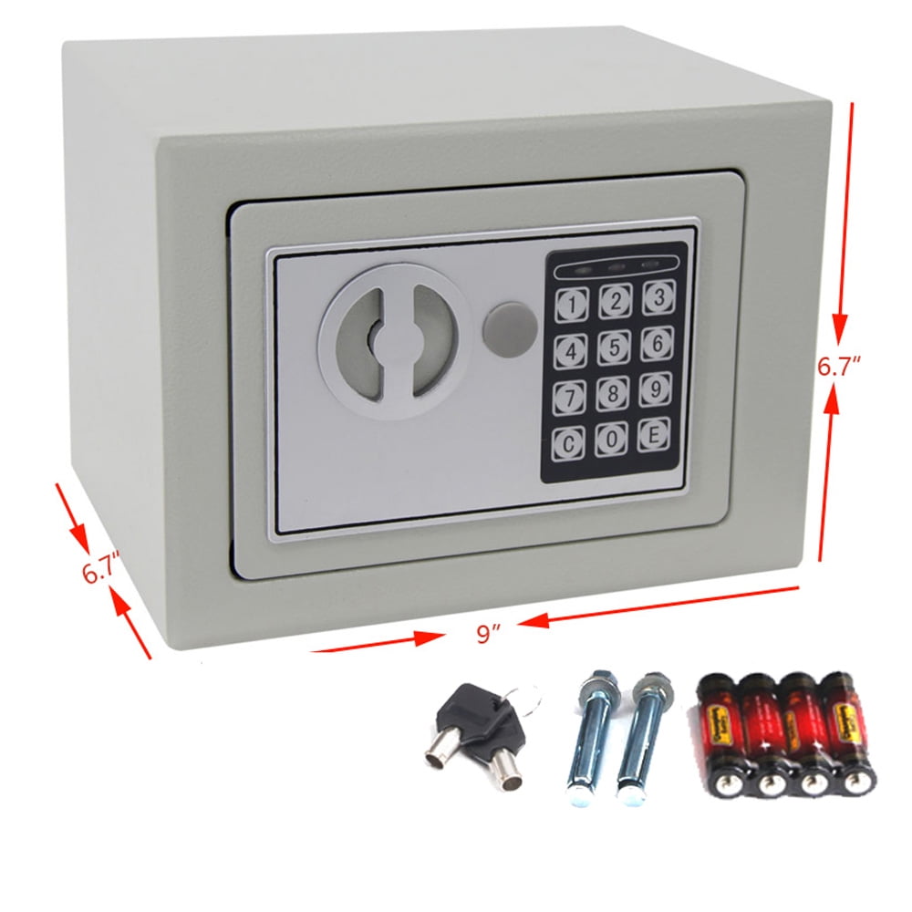 UBesGoo Safes, Light Grey Digital Electronic Keyboard Safe Box Home/Office/Hotel Cash Jewellery