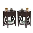UBesGoo Set of 2 Night Stands for Bedroom Rustic Nightstand Bedside End