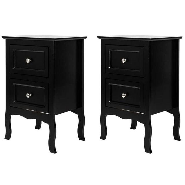 UBesGoo Rustic Wooden Nightstand Set of 2, Bedside End Tables for