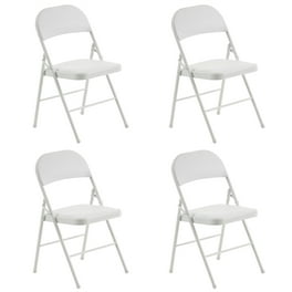 TentandTable Solid Resin Folding Chairs White 64 Pack Walmart