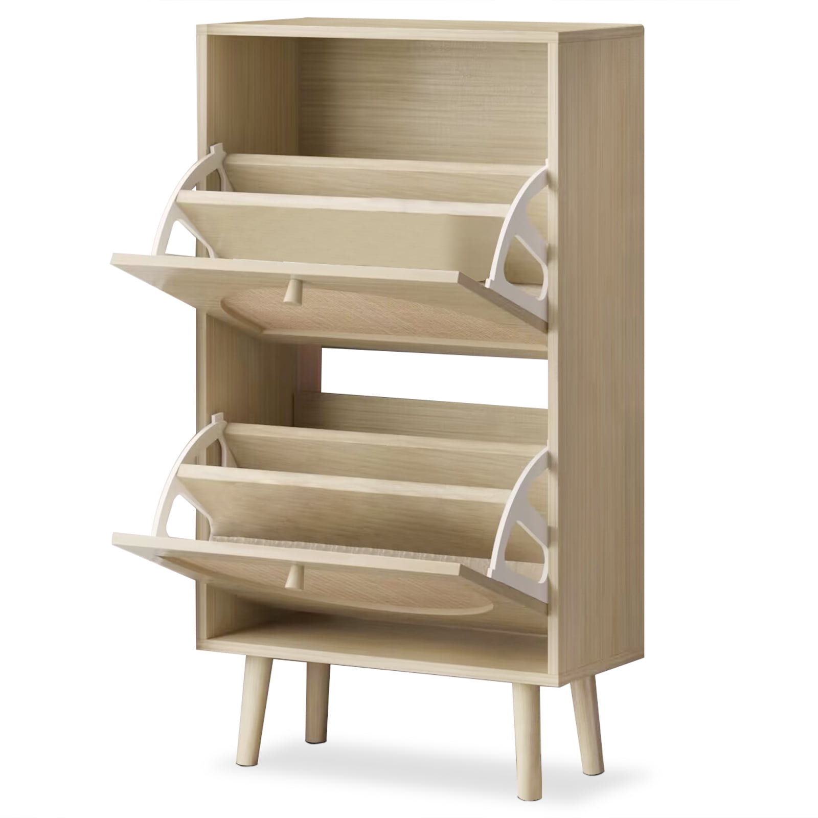 UBesGoo Shoe Storage Cabinet with 2 Flip Drawers, Slim Entryway Shoe ...