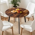 thumbnail image 1 of UBesGoo Simplistic Round Dining Table for 2/4, 35.4" Modern Kitchen Table Dinette Table for Dining Room, Rustic Brown, 1 of 5
