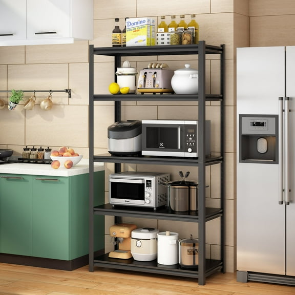 UBesGoo 5 Tier 39W*18D*72H Wire Shelving Unit Adjustable Shelf Standing 2500 lbs Capacity, Black