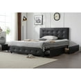 thumbnail image 1 of UBesGoo Upholstered Queen Bed Frame w/ 4 Drawers,Platform Bed Frame，No Box Spring Neededy, Black, 1 of 13