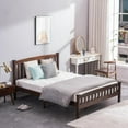 thumbnail image 1 of UBesGoo Wood Platform Bed with Headboard And Footboard,Walnut Queen, 1 of 6