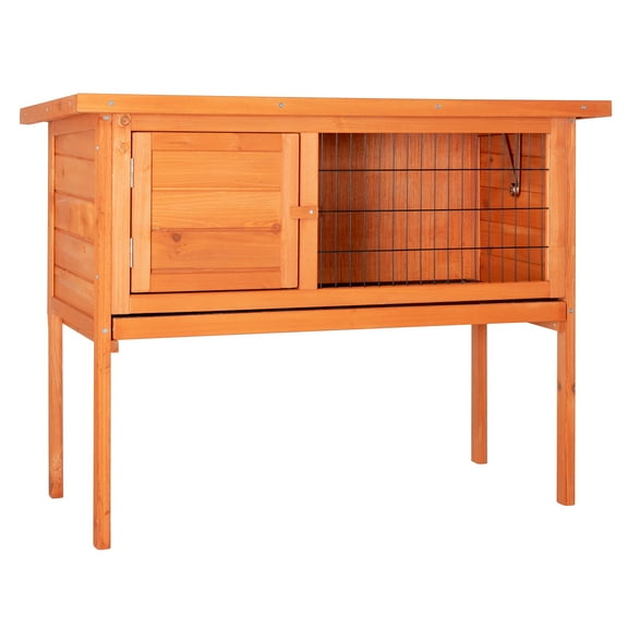 UBesGoo Wooden Rabbit Hutch Chicken Coop Hen House Poultry Cage