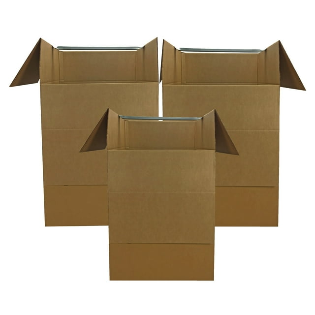 UBoxes Large Corrugated Wardrobe Moving Boxes (Bundle of 3) 24" x 24" x