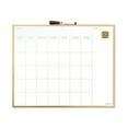 UBrands Monthly Calendar Dry Erase Board 20 x 16 Inches Gold Aluminum Frame