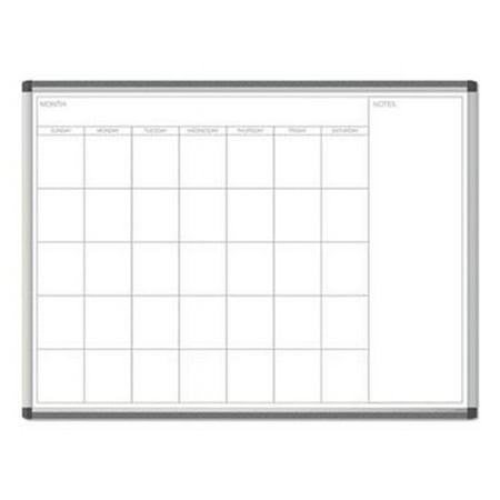 UBrands UBR 47 x 35 in. Pinit Magnetic Dry Erase Calendar Board White