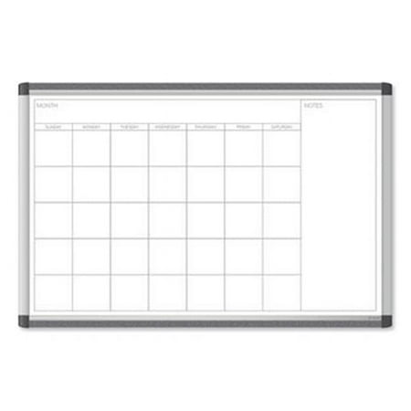 UBrands UBR Pinit Magnetic Dry Erase Calendar Board - White - 35 x 23 in.