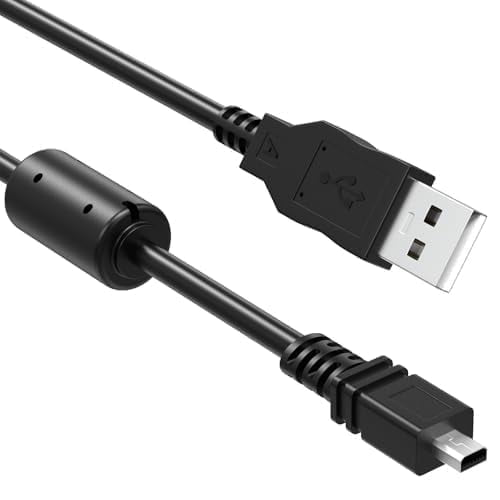 UC-E6 USB Data Cable Photo Transfer Charger 8-PIN Cord Compatible with Nikon D3300 D750 D5300 D7200 D3200, Coolpix B500 and more, some Coolpix and DSLR cameras (5.9ft)