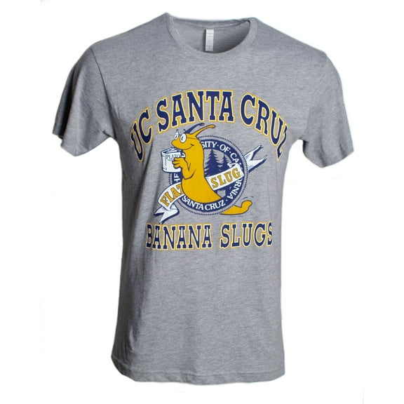 UC Santa Cruz Banana Slugs T-Shirt UCSC Vincent Vega Heather Gray Movie M