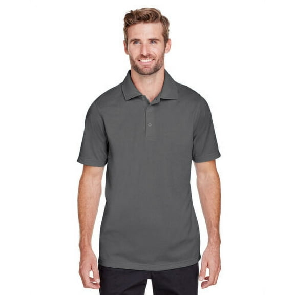UC102 UltraClub Men's Cavalry Twill Performance Polo Charcoal/Black 2XL