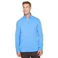 thumbnail image 1 of UC792 UltraClub Men's Coastal Fleece Quarter-Zip Columbia Blue Heather 4XL, 1 of 3